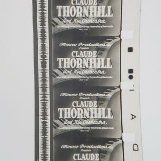 16mm Sound Film,  Claude Thornhill " Count Me In " (1942) Rare Reverse Soundies