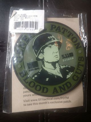5.  11 Tactical Potm November 2018 General Patton Patch Of The Month 511059