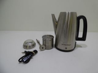 Hamilton Beach Stainless Steel 12 Cup Coffee Electric Percolator Model 40614r