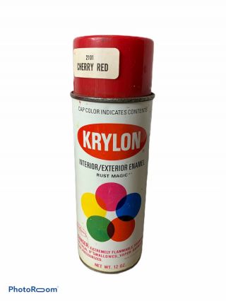 Vintage Krylon No.  2101 Cherry Red Enamel Spray Paint