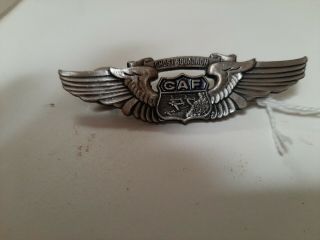 Vintage Us Confederate Air Force Caf Ghost Squadron Pilot Wing Badge