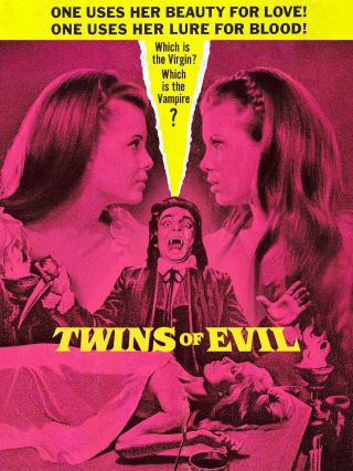 16mm Feature - Horror - Twins Of Evil - 1971 - Peter Cushing - Color -