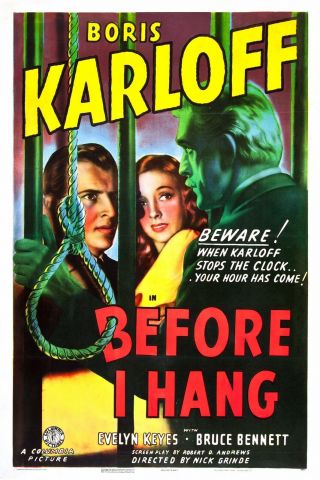 16mm Kodak B&w Sound Horror - “before I Hang” Karloff (1940) Feature Columbia