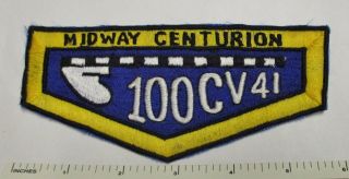 Us Navy Uss Midway Cv - 41 Carrier Patch Centurion 100 Vintage Asian Made