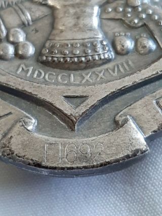 Early Unites States Army Military Police Badge Gov Property Label MP Shield Pin 3