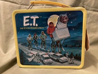 1982 Vintage E.  T.  The Extra Terrestrial Metal Lunchbox w/Thermos Aladdin 3