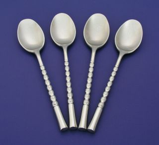 (4) Stanley Roberts - Ibiza - 7 5/8 " Place / Oval Soup Spoons - Stainless Steel