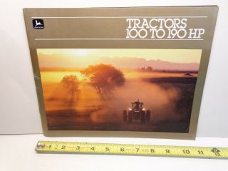 Vintage 1982 John Deere Tractor Sales Brochure 100 To 190 Hp 51 Color Pages