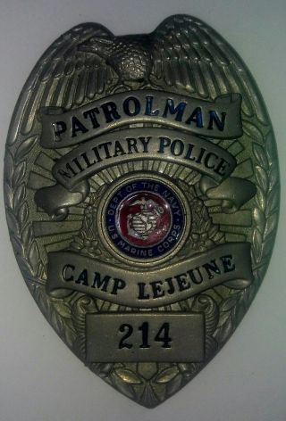 Usmc 5811 Military Police Mp Badge Camp Lejeune Obsolete