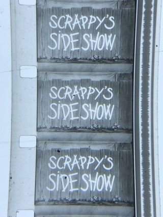 16mm Sound B/W Theatrical Cartoon Scrappys Sideshow vg 1939 400” 2