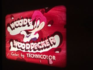 16mm Very Good COLOR SOUND - WOODY WOODPECKER “THE GAS BANDIT” (1944) 2