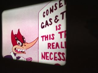 16mm Very Good COLOR SOUND - WOODY WOODPECKER “THE GAS BANDIT” (1944) 4