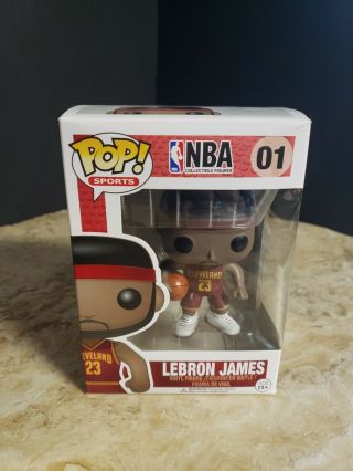 Lebron James 01 Funko Pop Vaulted Retired,  Cleveland Cavaliers Red Jersey