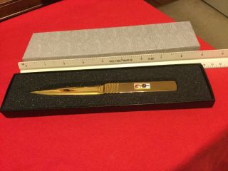 Shell Oil Company Experience The Difference Brass Letter Opener