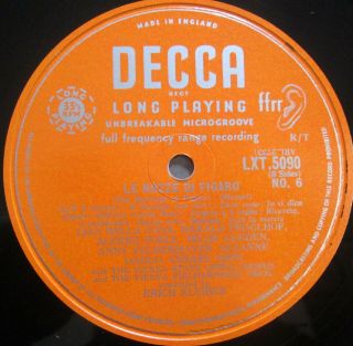 LXT 5088 - 91 Mozart Le Nozze Di Figaro Gueden Della Casa Kleiber 4xLP Decca NM 3
