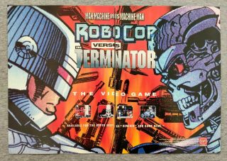 Robocop Vs Terminator Snes Genesis | 1993 Vintage Game Print Ad Poster Art