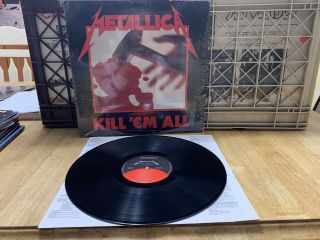 Metallica Kill ‘em All Heavy Metal Lp Record Album With