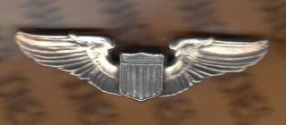 Us Air Force Pilot Sterling A E Co Utica Ny 3.  25 " Clutchback C/b Badge