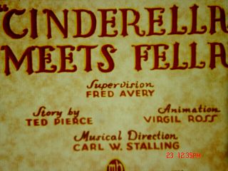 16mm Cartoon : " Cinderella Meets Fella " 1938