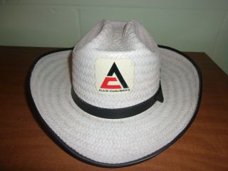 Allis Chalmers White Straw Cowboy Hat Size Medium