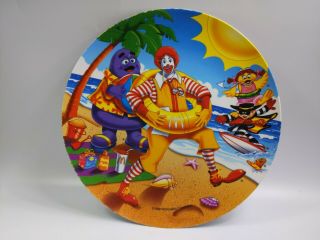 Vintage Mcdonald’s Collectors 9 " Plate Ronald & Friends Day At The Beach 1998 Mc
