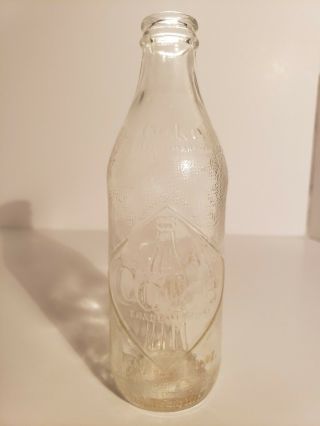 Vintage Coca Cola Bottle 10 Oz Straight Sided Embossed Diamond Logo