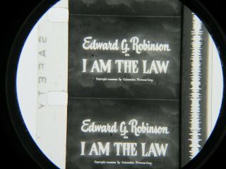 16mm I AM THE LAW (1938).  B/W Crime / Film Noir Feature Film. 2