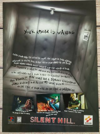 Silent Hill Playstation 1 Ps1 Game 1999 Promo Ad Art Print Poster Retro