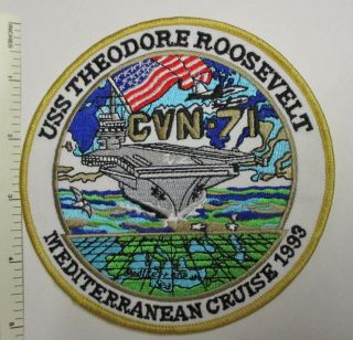 Us Navy Uss Theodore Roosevelt Cvn - 71 Aircraft Carrier Patch Med Cruise 1993