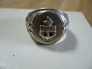Vintage U.  S.  Navy Sterling Silver Ring