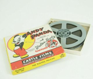Vintage Castle Films " Andy Panda " 8mm 16mm Cartoon No.  489 " The Playful Pelican "