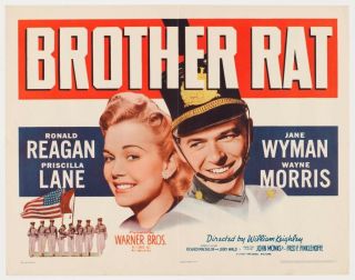 16mm Brother Rat (1938).  Ronald Reagan Comedy Classic B/w Feature Film.
