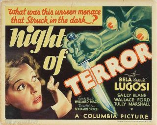 16mm Feature Film Night Of Terror (1933)