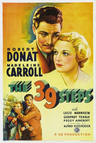 The 39 Steps (1935) - - 16mm B/w Feature Film - - Mystery - Thriller - Alfred Hitchcock