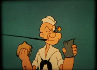 16mm Film - TV Popeye The Sailor Cartoon - HillBilly Dilly - AGFA 2