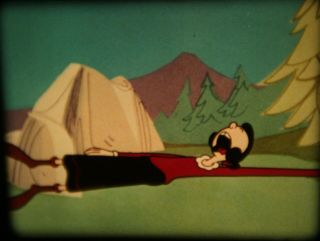 16mm Film - TV Popeye The Sailor Cartoon - HillBilly Dilly - AGFA 6