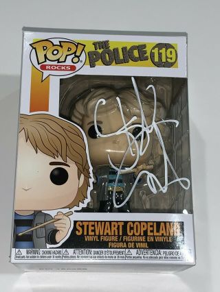 Stewart Copeland Signed Funko Pop The Police Proof Very Rare Psa