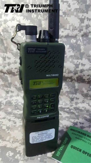 Stocked Tri An/prc 152 Multiband 12.  6v 10w Handheld Radio Mbitr Aluminum Shell