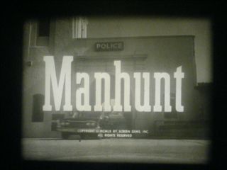 16mm Tv Show - Manhunt - 1960 - " One For The Show " - Victor Jory - B/w Print