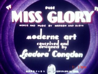 16 Mm Cartoon: " Page Miss Glory " 1936 Tex Avery