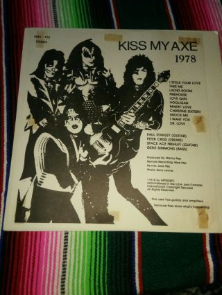Kiss Bootleg Vinyl Album Kiss My Axe 1978