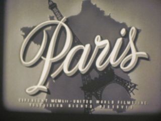 16 Mm B & W Sound 246 Castle Films Paris 1952