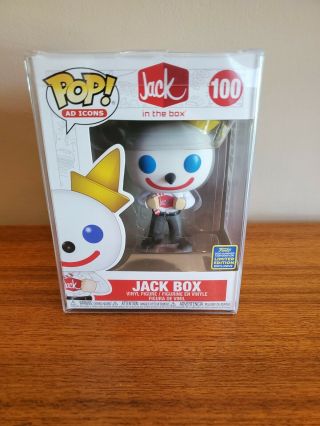 Jack Box 2020 Sdcc Exclusive Jack In The Box Funko Pop With Protector