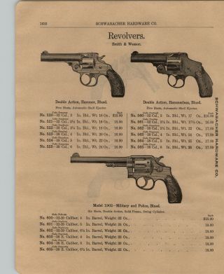 1903 Paper Ad Smith & Wesson Revolver Model 1902 Military Police Double Action