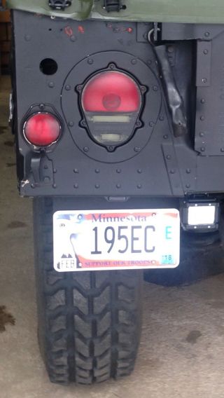 Humvee Rear License Plate Bracket Frame,  Light - Pj - No Drill To Install - M998