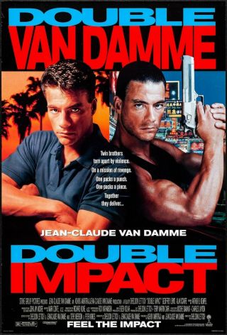 16mm Feature " Double Impact " (1991) Lpp Flat Print