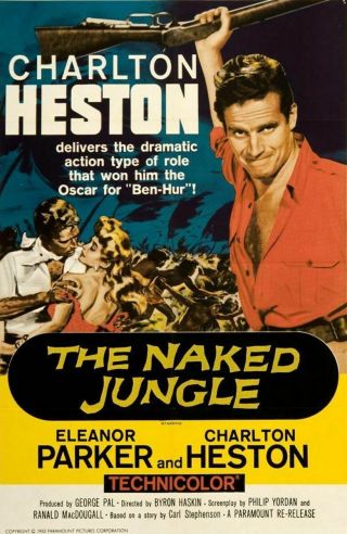 16mm The Naked Jungle (1954).  Color Action Feature Film.