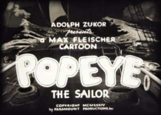16mm Early Fleischer Popeye: A Dream Walking (1934) Gem Print No Splices