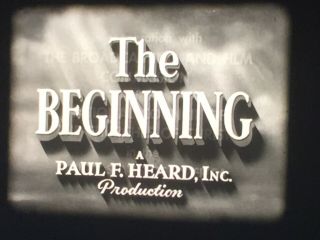 16mm Film Short - - " The Beginning " With Religious Theme.  B&w With