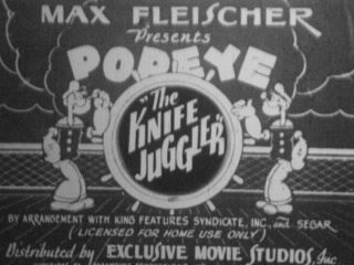 16mm Film Movie Novelty Shorts Popeye Cartoons,  Buster Keaton " Cops "